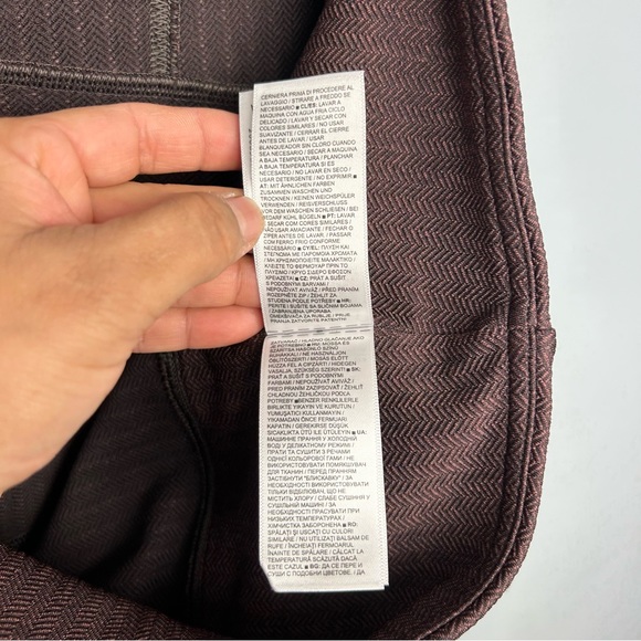 ATHLETA 3X Delancey herringbone tight leggings plus size zip back pockets brown - Picture 13 of 15